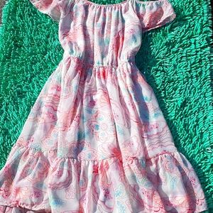 Kids Pink Floral dress.